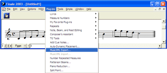 Extracting MusicXML data